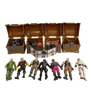 83 Fortnite Battle Royale Mini figures Accessories‎ Lot Weapons Chest staph gear